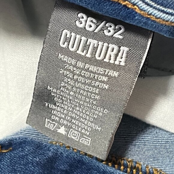 Cultura 36 X 32 Denim Straight Leg Men's Jeans - Picture 8 of 8